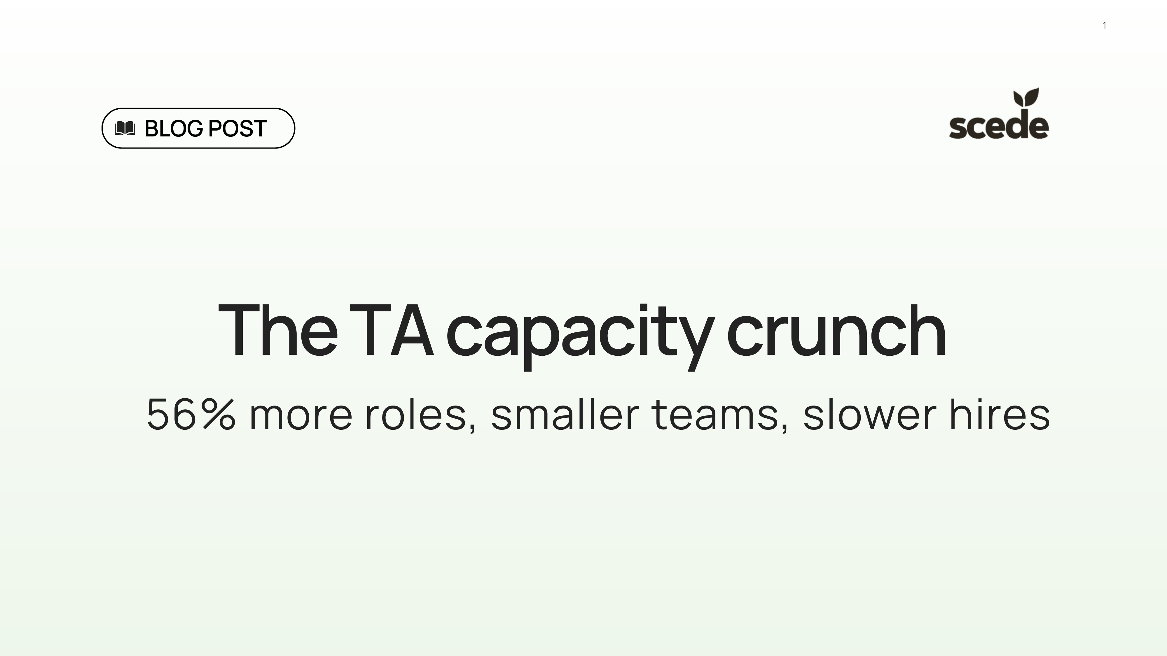 Blog post graphic titled 'The TA Capacity Crunch' for Scede